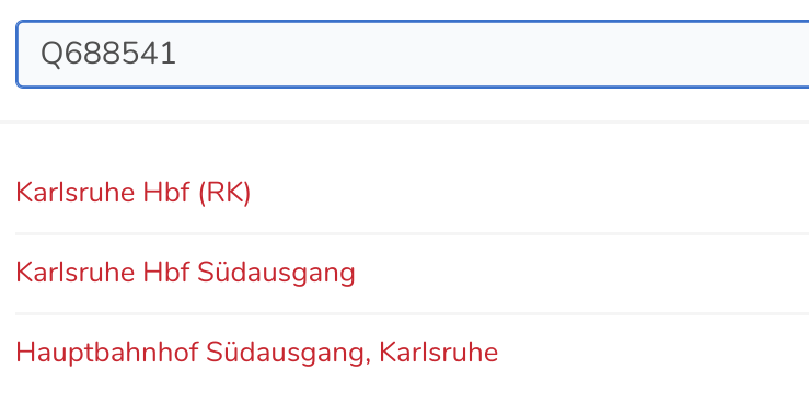 Station von Wikidata importieren